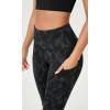 imageODODOS Womens High Waisted Yoga Leggings with Pockets Tummy Control Non See Through Workout Athletic Running Yoga PantsTie Dye Smoke Ink