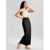 imageODODOS Womens Wide Leg Palazzo Lounge Pants with Pockets Light Weight Loose Comfy Casual Pajama Pants262830quot32quot InseamBlackno Pocket