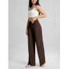 imageODODOS Womens Wide Leg Palazzo Lounge Pants with Pockets Light Weight Loose Comfy Casual Pajama Pants262830quot32quot InseamChocolateno Pocket