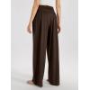 imageODODOS Womens Wide Leg Palazzo Lounge Pants with Pockets Light Weight Loose Comfy Casual Pajama Pants262830quot32quot InseamChocolateno Pocket
