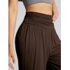 imageODODOS Womens Wide Leg Palazzo Lounge Pants with Pockets Light Weight Loose Comfy Casual Pajama Pants262830quot32quot InseamChocolateno Pocket