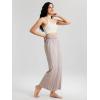 imageODODOS Womens Wide Leg Palazzo Lounge Pants with Pockets Light Weight Loose Comfy Casual Pajama Pants262830quot32quot InseamLight Beigeno Pocket