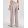imageODODOS Womens Wide Leg Palazzo Lounge Pants with Pockets Light Weight Loose Comfy Casual Pajama Pants262830quot32quot InseamLight Beigeno Pocket