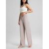 imageODODOS Womens Wide Leg Palazzo Lounge Pants with Pockets Light Weight Loose Comfy Casual Pajama Pants262830quot32quot InseamLight Beigeno Pocket