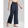 imageODODOS Womens Wide Leg Palazzo Lounge Pants with Pockets Light Weight Loose Comfy Casual Pajama Pants262830quot32quot InseamMidnightno Pocket
