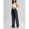 imageODODOS Womens Wide Leg Palazzo Lounge Pants with Pockets Light Weight Loose Comfy Casual Pajama Pants262830quot32quot InseamMidnightno Pocket