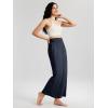 imageODODOS Womens Wide Leg Palazzo Lounge Pants with Pockets Light Weight Loose Comfy Casual Pajama Pants262830quot32quot InseamMidnightno Pocket