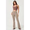 imageODODOS Seamless Halter Crop Tops for Women Ribbed Soft V Neck Open Back Cropped Tank TopClove