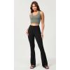 imageODODOS Seamless Halter Crop Tops for Women Ribbed Soft V Neck Open Back Cropped Tank TopGreen Milieu