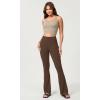 imageODODOS Seamless Halter Crop Tops for Women Ribbed Soft V Neck Open Back Cropped Tank TopMushroom