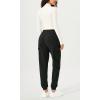 imageODODOS Cargo Jogger Pants for Women Cotton Soft Mid Waist Track Cuff Lounge Sweatpant with PocketsBlack