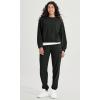 imageODODOS Cargo Jogger Pants for Women Cotton Soft Mid Waist Track Cuff Lounge Sweatpant with PocketsBlack