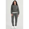 imageODODOS Cargo Jogger Pants for Women Cotton Soft Mid Waist Track Cuff Lounge Sweatpant with PocketsCharcoal