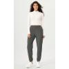 imageODODOS Cargo Jogger Pants for Women Cotton Soft Mid Waist Track Cuff Lounge Sweatpant with PocketsCharcoal