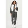 imageODODOS Cargo Jogger Pants for Women Cotton Soft Mid Waist Track Cuff Lounge Sweatpant with PocketsCharcoal