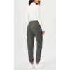 imageODODOS Cargo Jogger Pants for Women Cotton Soft Mid Waist Track Cuff Lounge Sweatpant with PocketsCharcoal