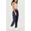 imageODODOS Cargo Jogger Pants for Women Cotton Soft Mid Waist Track Cuff Lounge Sweatpant with PocketsDeep Navy