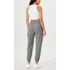 imageODODOS Cargo Jogger Pants for Women Cotton Soft Mid Waist Track Cuff Lounge Sweatpant with PocketsHeather Charcoal