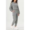 imageODODOS Cargo Jogger Pants for Women Cotton Soft Mid Waist Track Cuff Lounge Sweatpant with PocketsHeather Charcoal