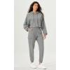 imageODODOS Cargo Jogger Pants for Women Cotton Soft Mid Waist Track Cuff Lounge Sweatpant with PocketsHeather Charcoal
