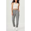imageODODOS Cargo Jogger Pants for Women Cotton Soft Mid Waist Track Cuff Lounge Sweatpant with PocketsHeather Charcoal