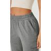imageODODOS Cargo Jogger Pants for Women Cotton Soft Mid Waist Track Cuff Lounge Sweatpant with PocketsHeather Charcoal