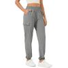 imageODODOS Cargo Jogger Pants for Women Cotton Soft Mid Waist Track Cuff Lounge Sweatpant with PocketsHeather Charcoal
