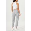 imageODODOS Cargo Jogger Pants for Women Cotton Soft Mid Waist Track Cuff Lounge Sweatpant with PocketsHeather Grey