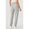 imageODODOS Cargo Jogger Pants for Women Cotton Soft Mid Waist Track Cuff Lounge Sweatpant with PocketsHeather Grey