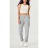 imageODODOS Cargo Jogger Pants for Women Cotton Soft Mid Waist Track Cuff Lounge Sweatpant with PocketsHeather Grey