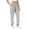 imageODODOS Cargo Jogger Pants for Women Cotton Soft Mid Waist Track Cuff Lounge Sweatpant with PocketsHeather Grey