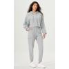 imageODODOS Cargo Jogger Pants for Women Cotton Soft Mid Waist Track Cuff Lounge Sweatpant with PocketsHeather Grey