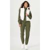 imageODODOS Cargo Jogger Pants for Women Cotton Soft Mid Waist Track Cuff Lounge Sweatpant with PocketsOlive