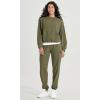 imageODODOS Cargo Jogger Pants for Women Cotton Soft Mid Waist Track Cuff Lounge Sweatpant with PocketsOlive