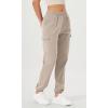imageODODOS Cargo Jogger Pants for Women Cotton Soft Mid Waist Track Cuff Lounge Sweatpant with PocketsPlaza Taupe