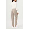 imageODODOS Cargo Jogger Pants for Women Cotton Soft Mid Waist Track Cuff Lounge Sweatpant with PocketsPlaza Taupe