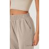 imageODODOS Cargo Jogger Pants for Women Cotton Soft Mid Waist Track Cuff Lounge Sweatpant with PocketsPlaza Taupe