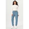imageODODOS Cargo Jogger Pants for Women Cotton Soft Mid Waist Track Cuff Lounge Sweatpant with PocketsSteel Blue
