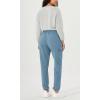 imageODODOS Cargo Jogger Pants for Women Cotton Soft Mid Waist Track Cuff Lounge Sweatpant with PocketsSteel Blue