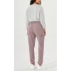 imageODODOS Cargo Jogger Pants for Women Cotton Soft Mid Waist Track Cuff Lounge Sweatpant with PocketsTwilight Mauve