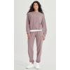 imageODODOS Cargo Jogger Pants for Women Cotton Soft Mid Waist Track Cuff Lounge Sweatpant with PocketsTwilight Mauve