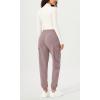 imageODODOS Cargo Jogger Pants for Women Cotton Soft Mid Waist Track Cuff Lounge Sweatpant with PocketsTwilight Mauve