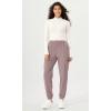 imageODODOS Cargo Jogger Pants for Women Cotton Soft Mid Waist Track Cuff Lounge Sweatpant with PocketsTwilight Mauve