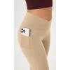 imageODODOS Cloud Feeling Crossover Flared Pants with Pockets for Women Cross Waist Bootcut Lounge Yoga Pants 30quot  32quot InseamBeige