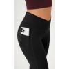 imageODODOS Cloud Feeling Crossover Flared Pants with Pockets for Women Cross Waist Bootcut Lounge Yoga Pants 30quot  32quot InseamBlack