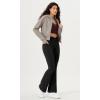 imageODODOS Cloud Feeling Crossover Flared Pants with Pockets for Women Cross Waist Bootcut Lounge Yoga Pants 30quot  32quot InseamBlack