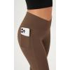 imageODODOS Cloud Feeling Crossover Flared Pants with Pockets for Women Cross Waist Bootcut Lounge Yoga Pants 30quot  32quot InseamBrunette