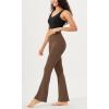 imageODODOS Cloud Feeling Crossover Flared Pants with Pockets for Women Cross Waist Bootcut Lounge Yoga Pants 30quot  32quot InseamBrunette
