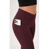 imageODODOS Cloud Feeling Crossover Flared Pants with Pockets for Women Cross Waist Bootcut Lounge Yoga Pants 30quot  32quot InseamBurgundy