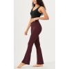 imageODODOS Cloud Feeling Crossover Flared Pants with Pockets for Women Cross Waist Bootcut Lounge Yoga Pants 30quot  32quot InseamBurgundy